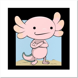 Axolotl - Cute Cartoon Lurch Posters and Art